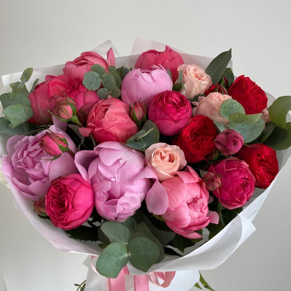 Пышки - Букет с пионами и пионвоидными розами Пышки - Букет с пионами и пионвоидными розами