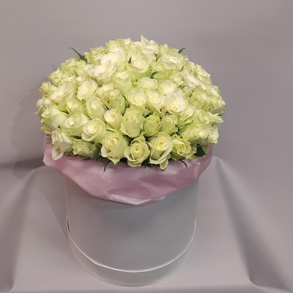 Розы в коробке, 101 роза