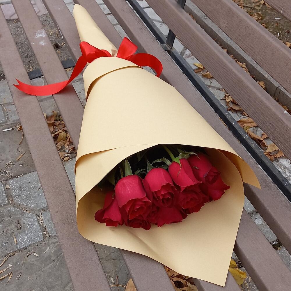 Букет роз 9 шт