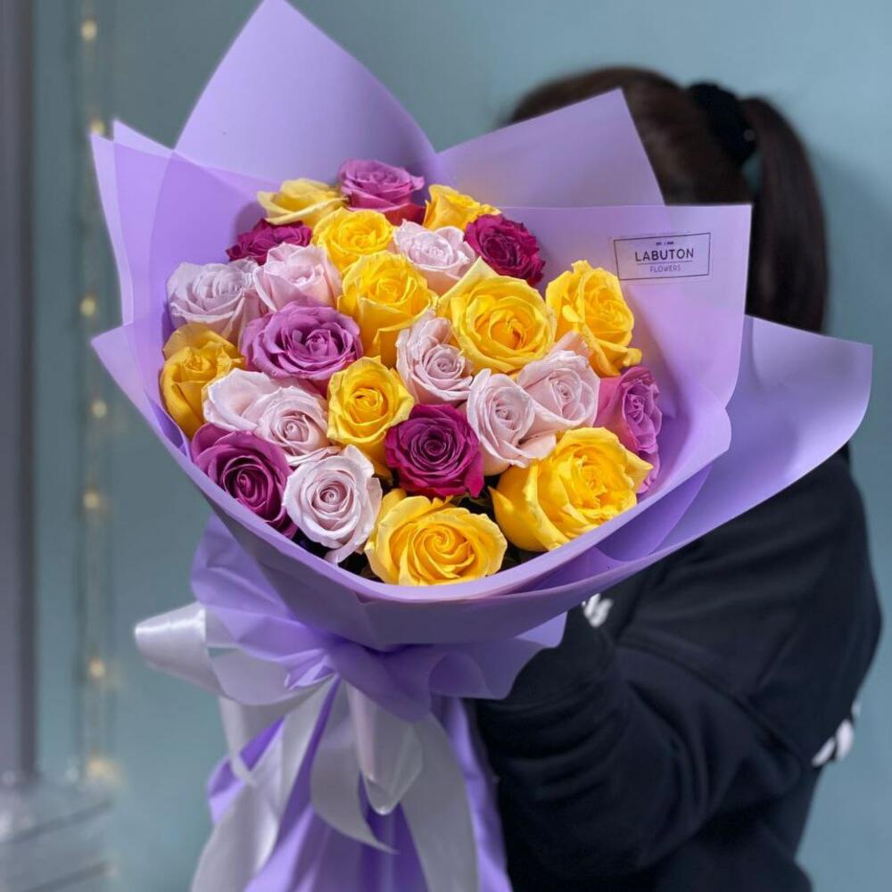 25 роз 50см МИКС