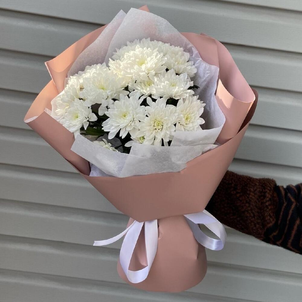 Букет 3 ветки кустовых хризантем